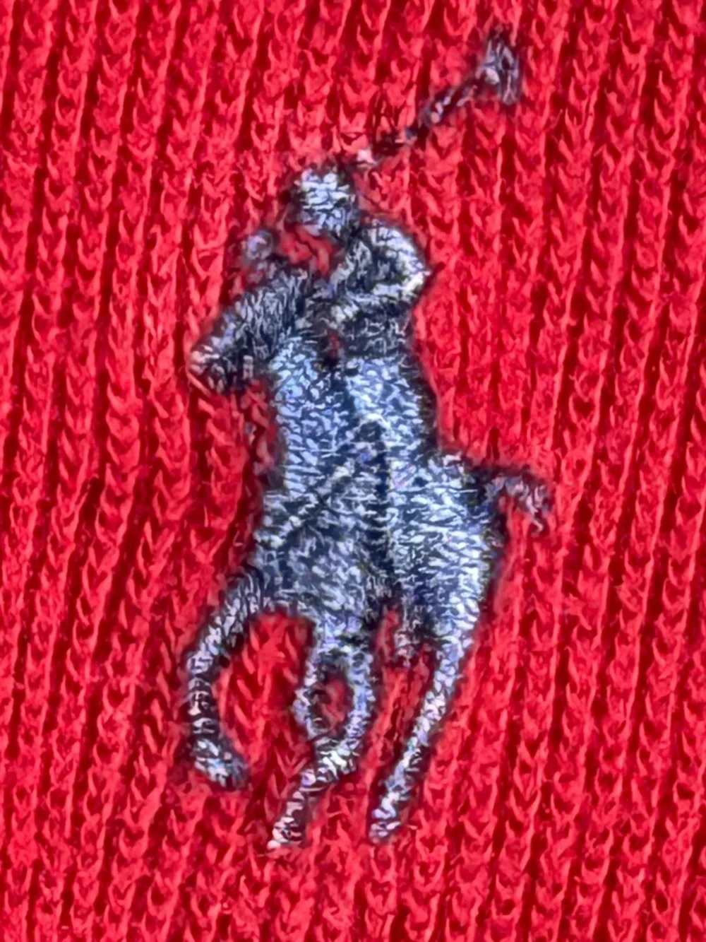 Polo by Ralph Lauren Vintage 90's Red 1/4 Zip 100% Cotton Knit Pullover Men Sz M